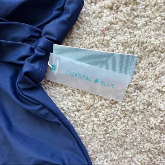 Coastal Blue Navy Blue Halter One-Piece Swimsuit - Picture 4 of 8